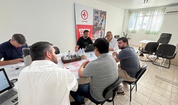 O prefeito Mario Costenaro e o secretário de Saúde Nilton Perlin se reuniram com o presidente do Consamu e prefeito de Corbélia, Thiago Stefanello, para deliberar sobre vários assuntos