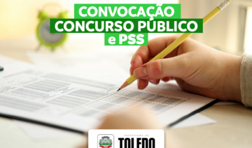 Os aprovados no Concurso Público e o Processo Seletivo Simplificado do município de Toledo tem até o dia 24 para se apresentar