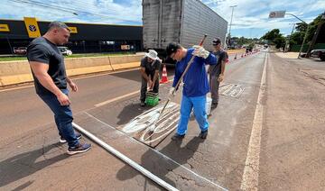 A Secretaria de Segurança e Mobilidade Urbana em parceria com a Secretaria de Infraestrutura realizaram o reforço da sinalização horizontal da Avenida Ignácio Lothario Klassmann