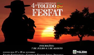 Festival Farroupilha de Toledo será realizado entre os dias 17 e 19 de setembro (quarta  a sexta) em galpão a ser montado no Centro de Eventos Ismael Sperafico
