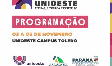 Evento segue até quinta-feira (6), com palestras, oficinas e apresentações em parceria com a Prefeitura de Toledo