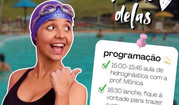 O evento “Tarde Delas” será realizado no dia 20 no Parque Temático das Águas e conta com uma programação especial para as mulheres do município