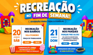 Programação gratuita terá brinquedos, cama elástica e atividades para crianças em diferentes regiões da cidade