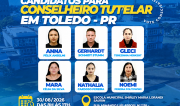 Moradores com domicílio eleitoral no município e idade mínima de 16 anos poderão votar em um dos seis candidatos habilitados para completar o mandato vigente