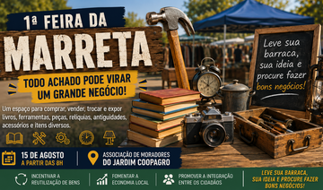 Evento será espaço para compra, venda, troca e exposição de livros, ferramentas, antiguidades, peças e objetos diversos