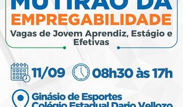 Evento será realizado das 8h às 17h, no Ginásio do Colégio Estadual Dario Vellozo, com vagas e atividades voltadas à formação profissional
